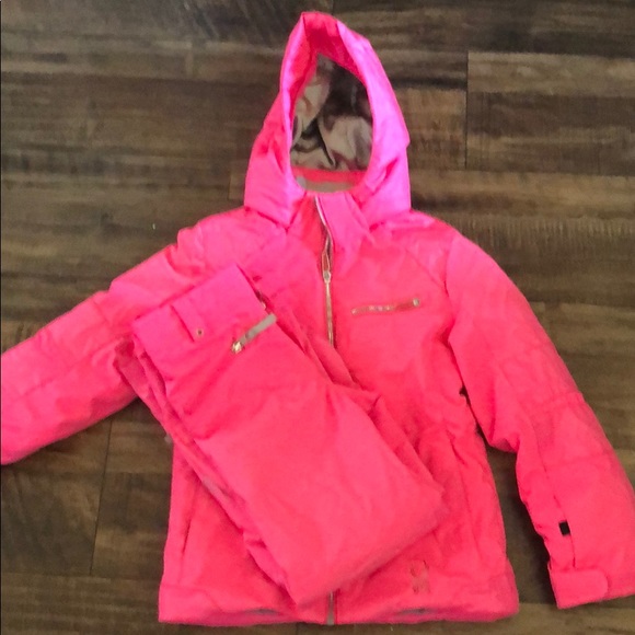 Spyder ski jacket and pants girls size 10